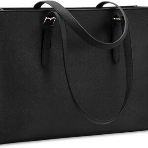 Laptop Bag for Women Waterproof Lightweight Leather 15.6 Inch Computer Tote Bag